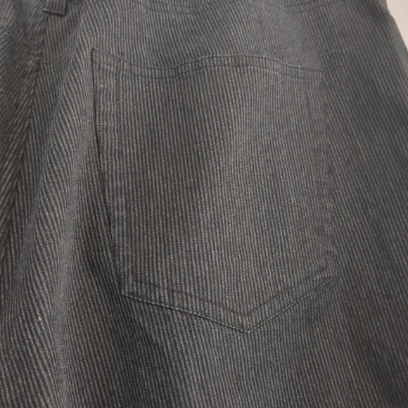 NWOT Guy Laroche Paris Pants Mens 38 Chino Black Stripe Business Formal Casual - Picture 4 of 13